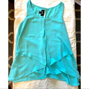 By by Teal tank top. Size medium